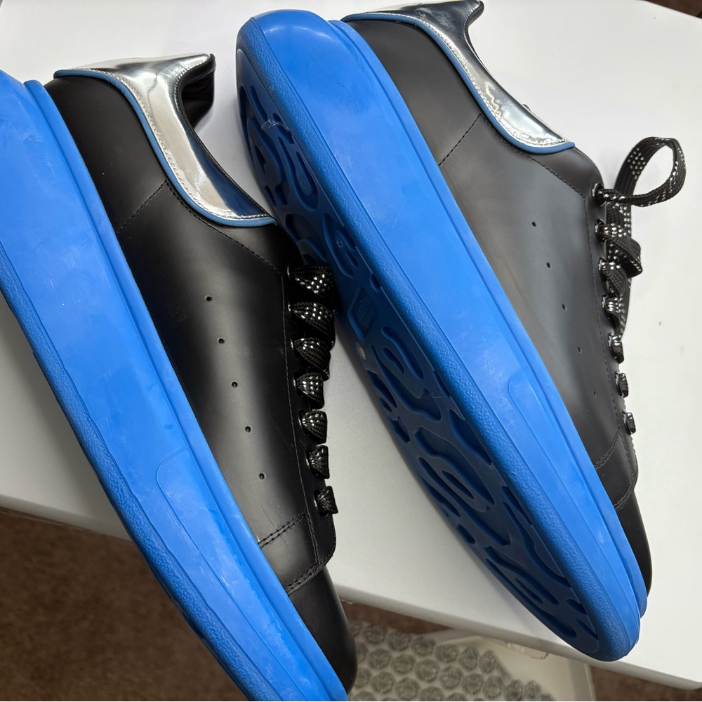 Alexander McQueen Black and Blue Sneakers - Picture 6 of 10